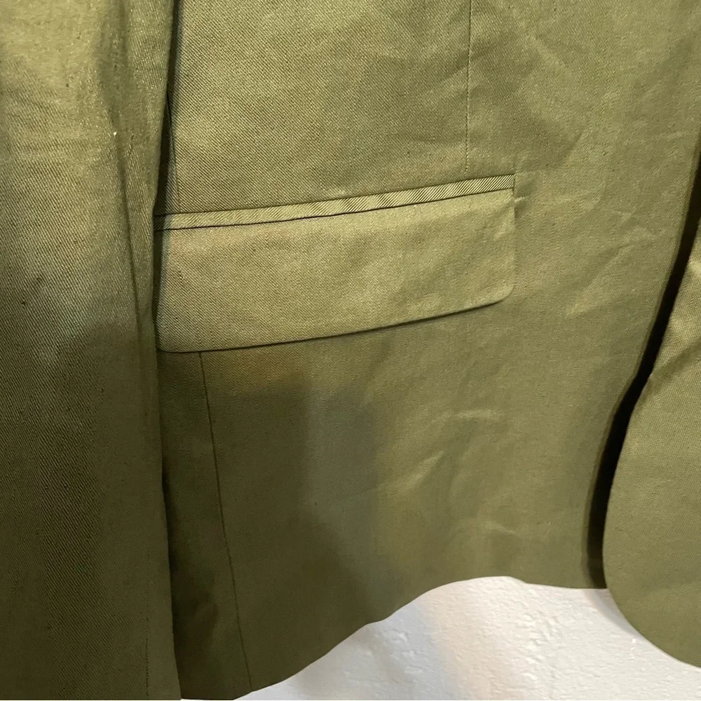 7 For All Mankind Army Linen Blazer Italian Fabric NWT​​​